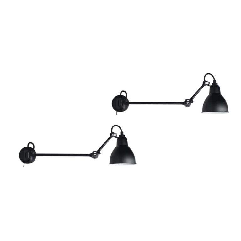 Lampe Gras 204 Væglampe L40 Sort (m/ afbryder, 2 pak) Væglampe