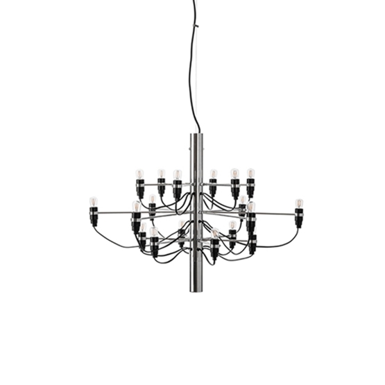 2097/18 lysekrone LED, krom