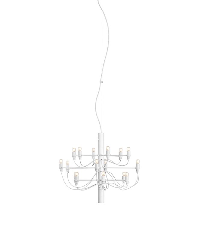 Flos FLOS 2097 2097/18 (LED med klare pærer, mat hvid) Lysekrone