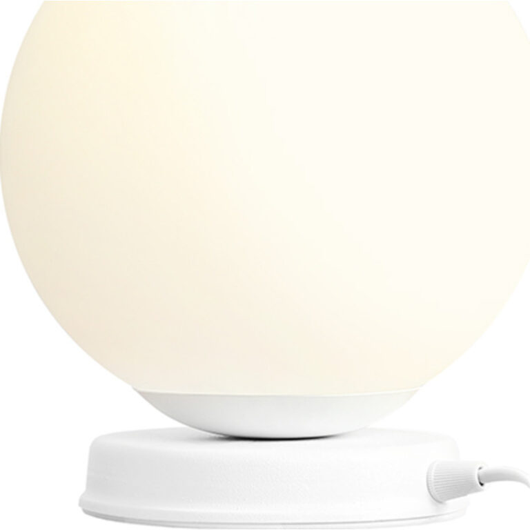 Aldex Ball bordlampe, hvid, Ø20 cm