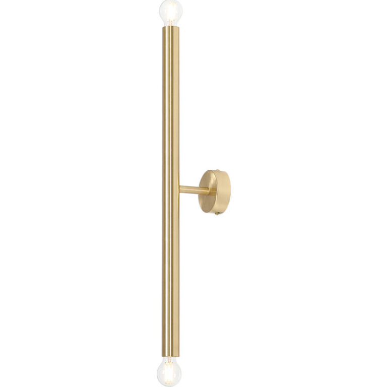 Aldex Tubo 2 væglampe, messing, 60 cm