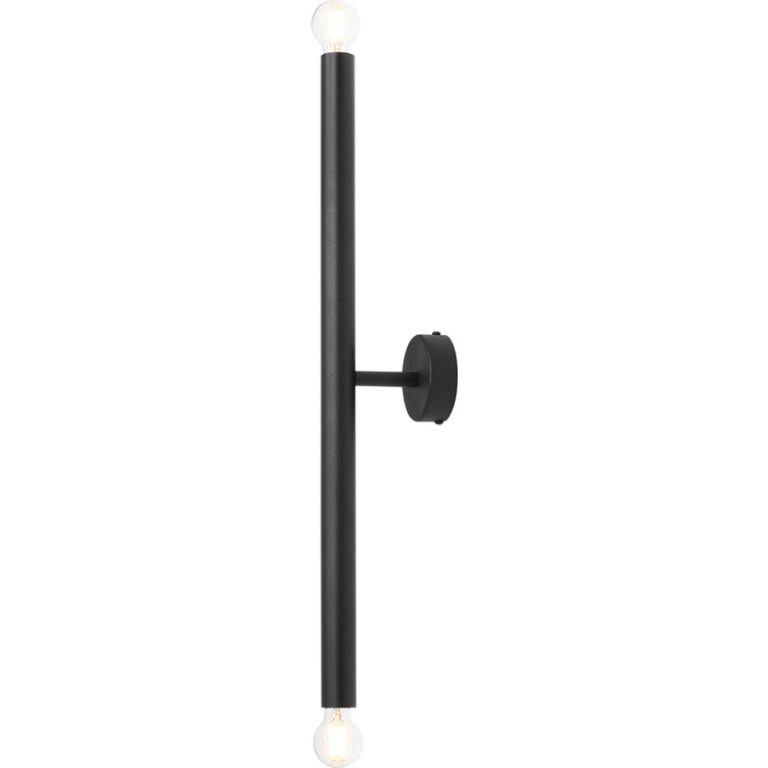 Aldex Tubo 2 væglampe, sort, 60 cm
