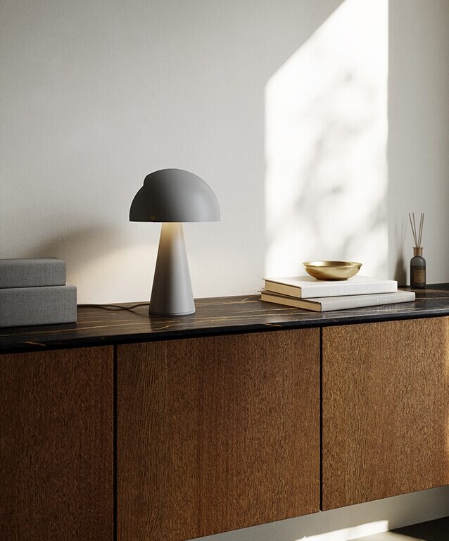 Align bordlampe, grå