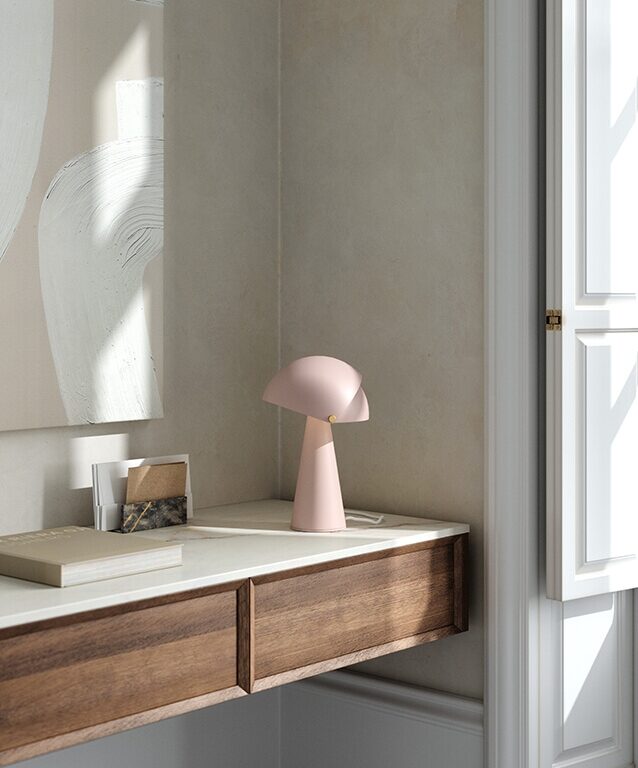 Align bordlampe, rosa