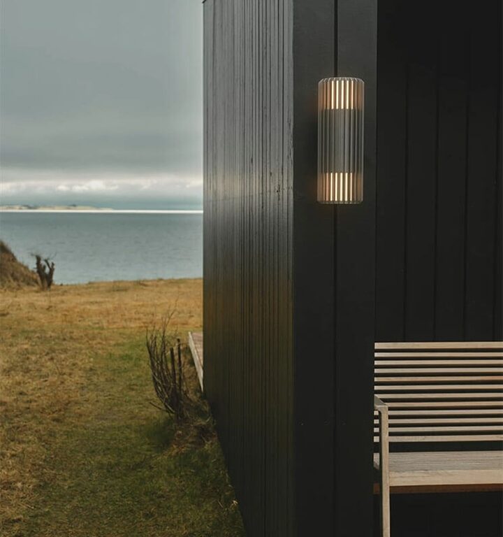 Aludra udendørs double væglampe, seaside antrasit