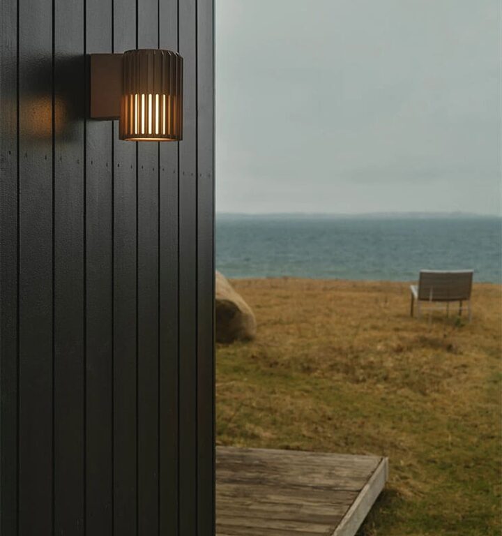 Aludra udendørs væglampe, seaside metallisk brun