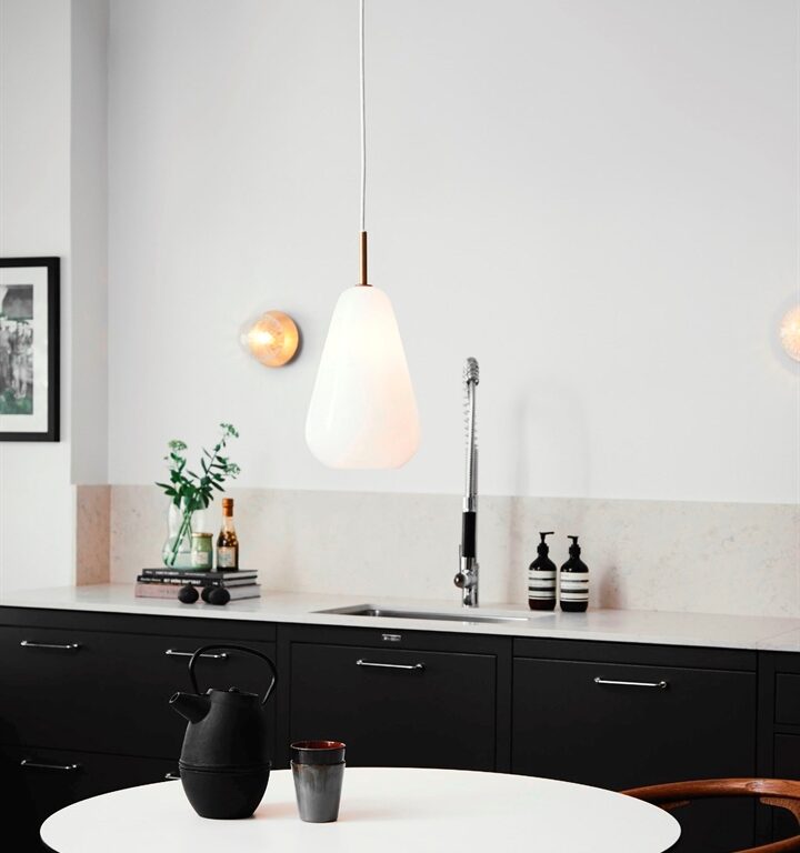 Anoli 1 pendel medium, nordic guld/opal