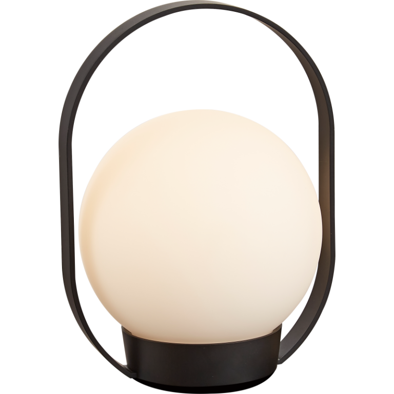 Antidark Palla genopladelig bordlampe, sort