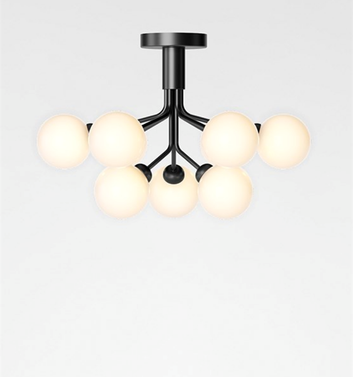 Nuura Apiales 9 Satin sort/opal Loftlampe