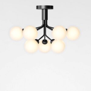 Apiales 9 loftlampe, satin sort/opal