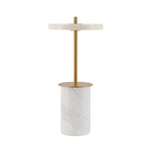 Asteria Move mini batteri-/bordlampe, hvid marmor