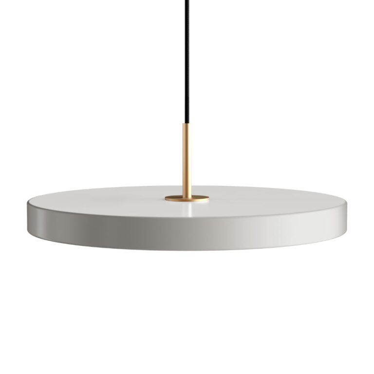 Asteria Plus Medium Pendel Pearl White m/ Messingtop - Umage