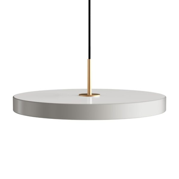 Asteria Plus Medium Pendel Pearl White m/ Messingtop - Umage