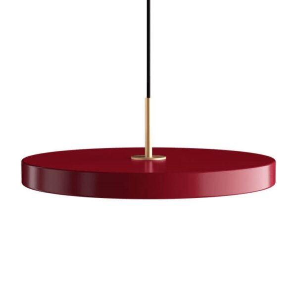 Asteria Plus medium pendel, ruby rød/messing