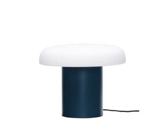 Ateliers bordlampe, mørkeblå/hvid
