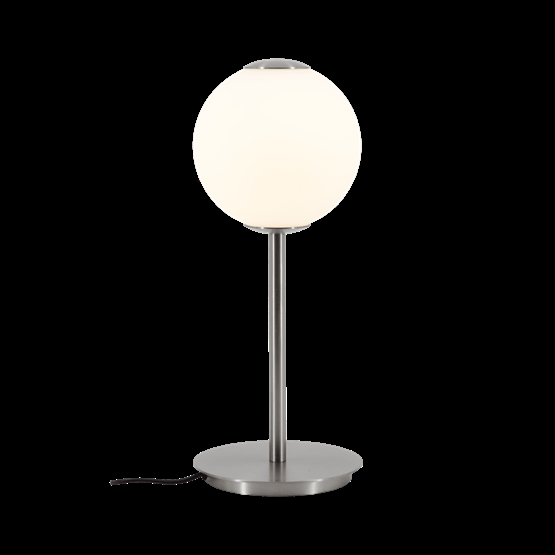 Audrey bordlampe m/USB-C, stål/opal