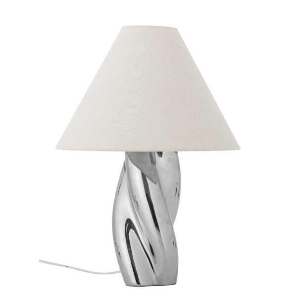 BLOOMINGVILLE Silva Bordlampe, Sølv, Stentøj (D35xH49 cm)