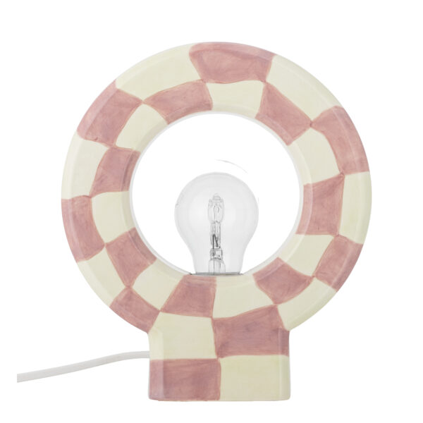 BLOOMINGVILLE Vialini Bordlampe, Rosa, Stentøj (L20,5xH23,5xB7 cm)