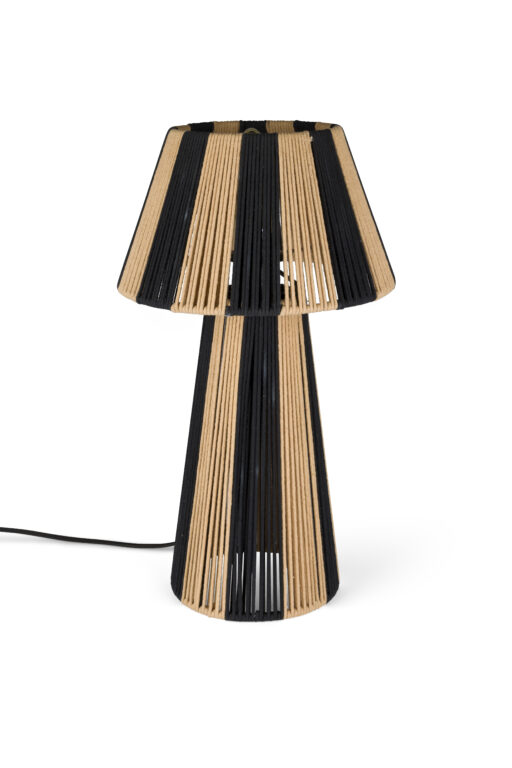 BOLD MONKEY Strip it up bordlampe - beige og sort reb