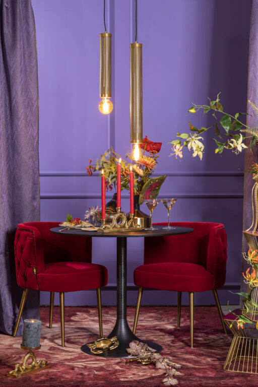 BOLD MONKEY Sweet Mesh loftlampe, M, højdejusterbar - guld jern