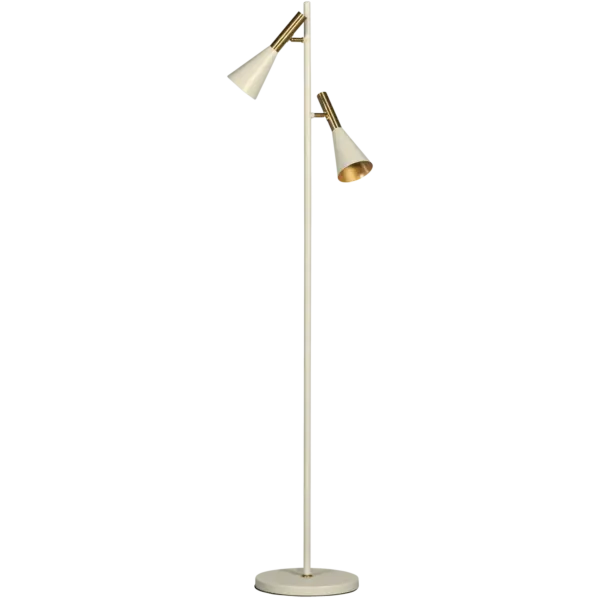 BePureHome Body gulvlampe - sand og guld metal