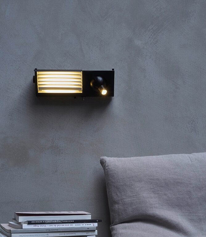 Biny Bedside venstre væglampe, sort/hvid