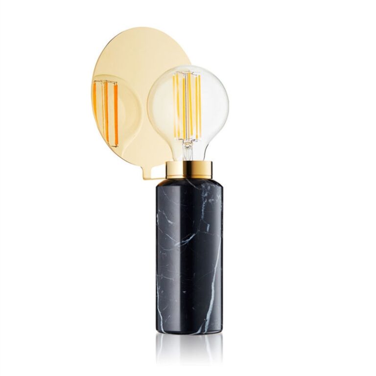Blindspot Bordlampe, Sort marmor