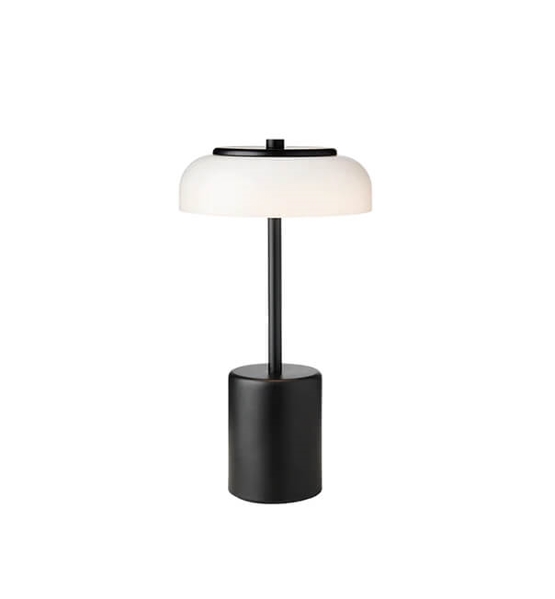 Blossi Mini Portable bordlampe / batterilampe, sort/opal