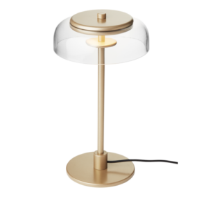 Blossi bordlampe small, nordic guld/klar