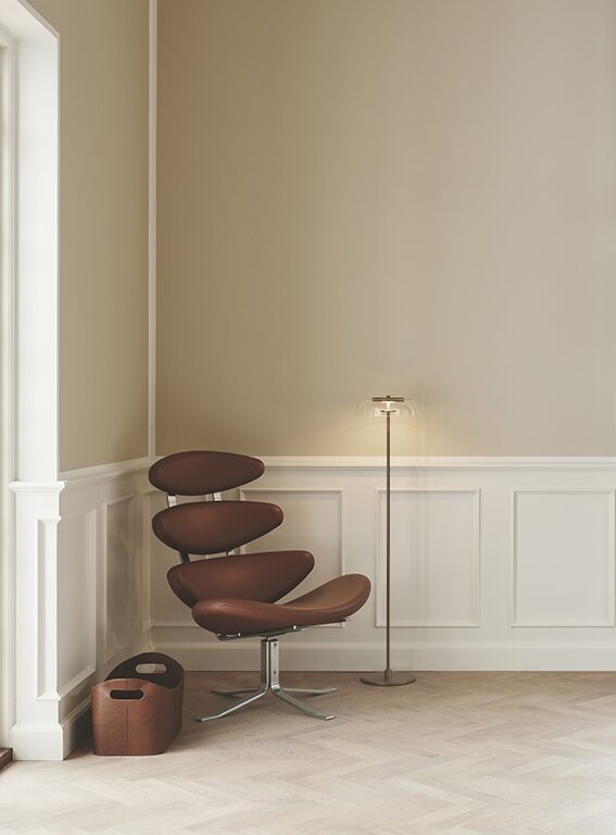 Blossi gulvlampe Ø29, nordic guld/klar