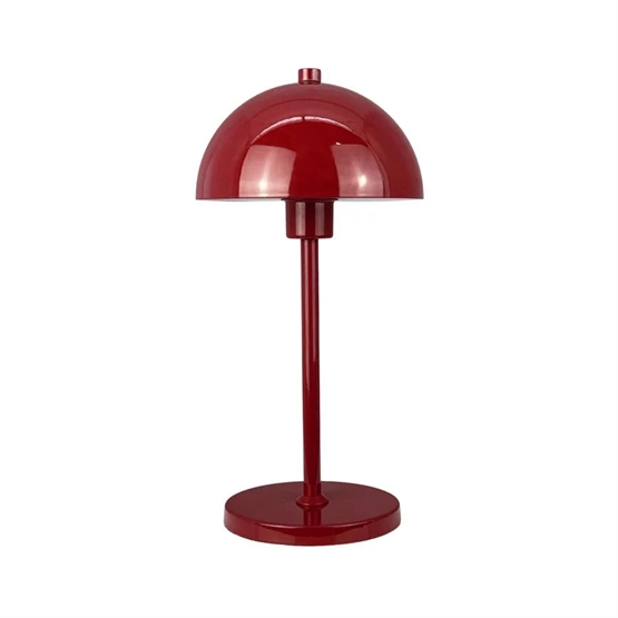 Borås batterilampe / bordlampe, mørkerød