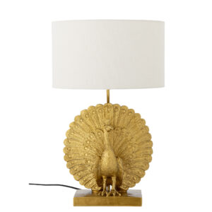 CREATIVE COLLECTION Peacock bordlampe - tekstil og guld polyresin (D35,5xH58,5)