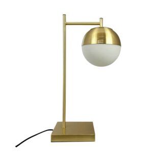 Caen bordlampe, messing/hvid