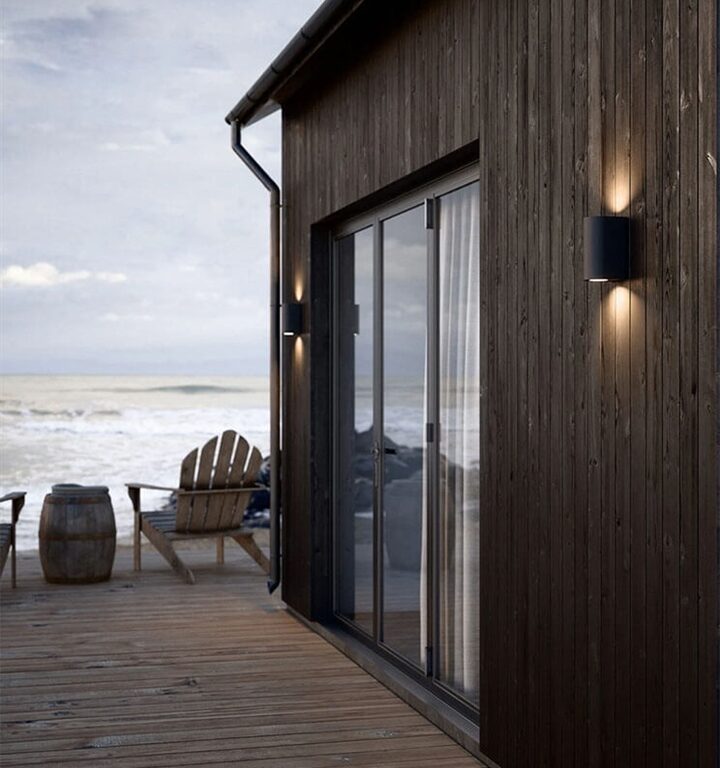 Canto Maxi 2 udendørs væglampe, seaside sort