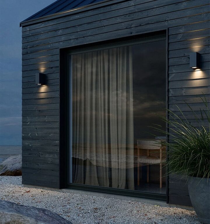 Canto Maxi Kubi 2 udendørs væglampe, seaside sort