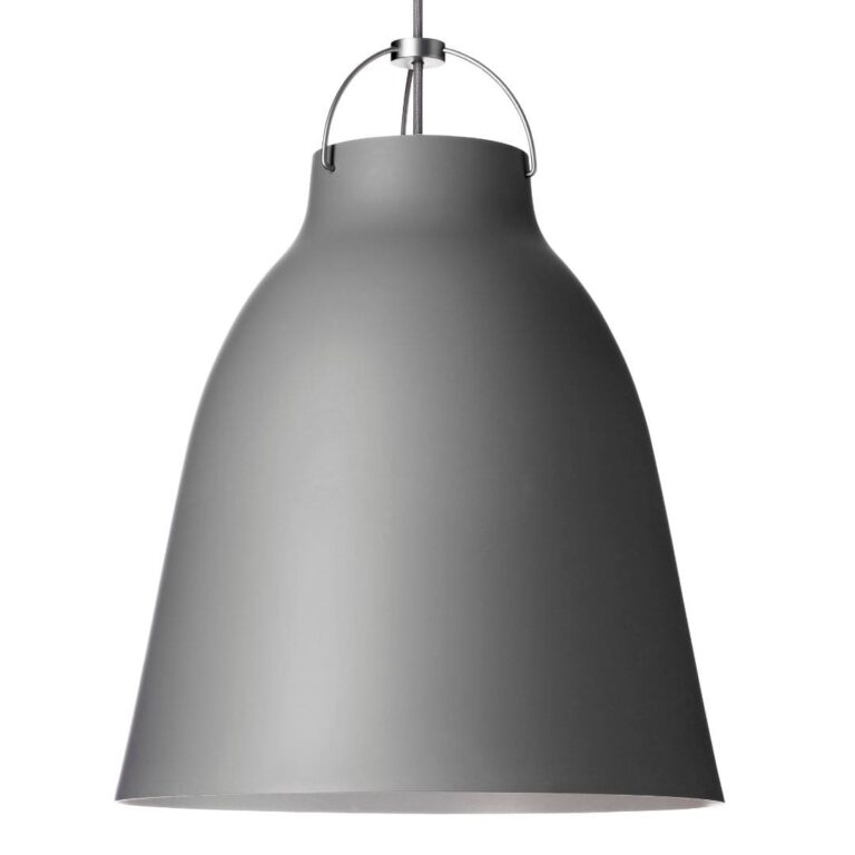 Fritz Hansen Caravaggio Pendel P3 Mat Grå45 Ø400mm Med 90 cm ledning Pendel lamper