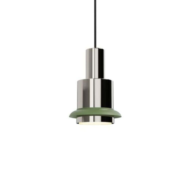 Chaumont Ø15 pendel - Chrome/grøn - DCW éditions