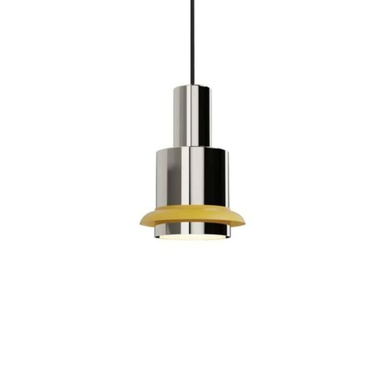 Chaumont Ø15 pendel - Chrome/gul - DCW éditions