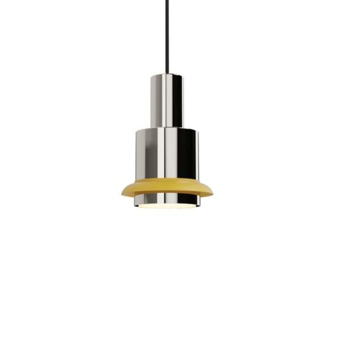 Chaumont Ø15 pendel - Chrome/gul - DCW éditions