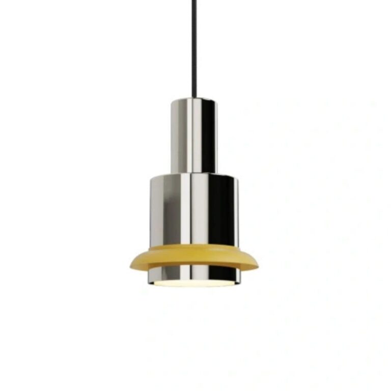 Chaumont Ø19 pendel - Chrome/ gul - DCW éditions