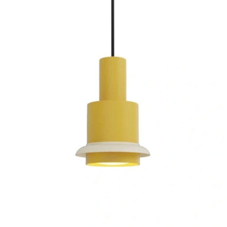 Chaumont Ø19 pendel - Gul/hvid - DCW éditions
