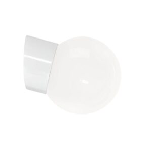 Classic Globe 150 væglampe IP20, hvid/blank opal