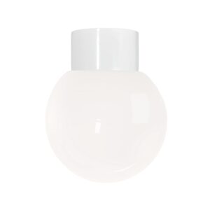 Classic Globe 180 loftlampe / væglampe IP54 LED 3000K, hvid/blank opal