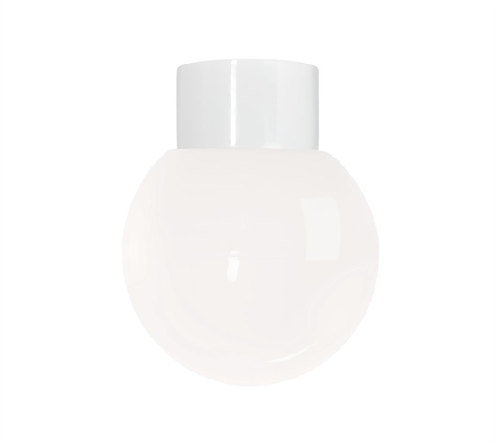 Classic Globe 180 loftlampe / væglampe IP54 LED 3000K, hvid/blank opal