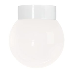 Classic Globe 200 loftlampe / væglampe IP44, hvid/blank opal