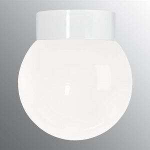 Classic Globe 200 loftlampe / væglampe IP44, hvid/blank opal