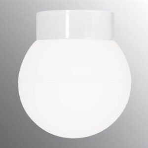 Classic Globe 200 loftlampe / væglampe IP44, hvid/mat opal