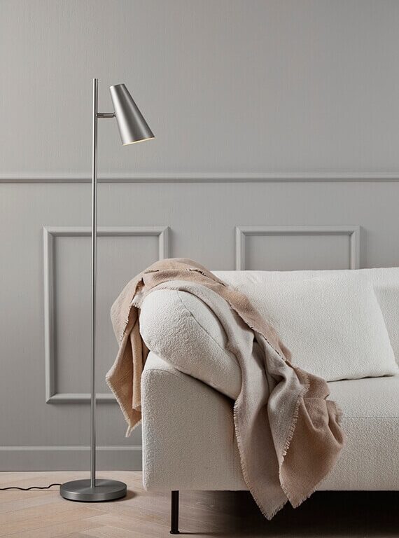 Cono gulvlampe, satin