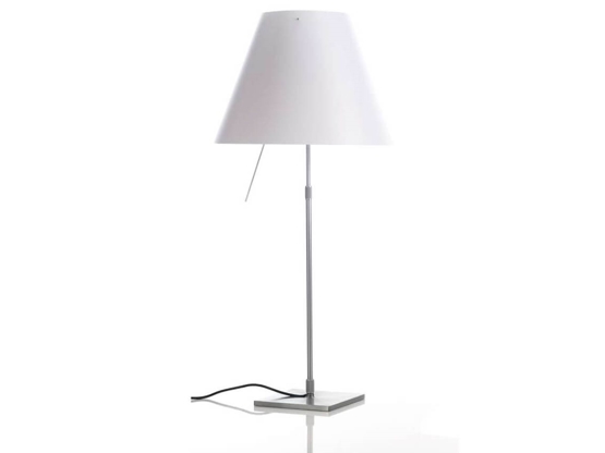 Constanza bordlampe teleskopisk dæmpbar complete, alu/hvid