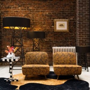 Construction gulvlampe Large, mat sort